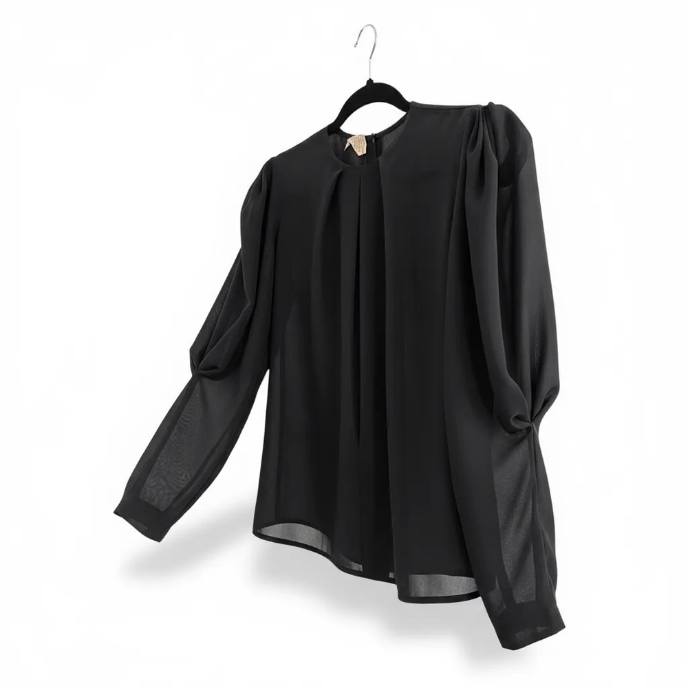 Vintage Regina Porter Black Sheer Blouse